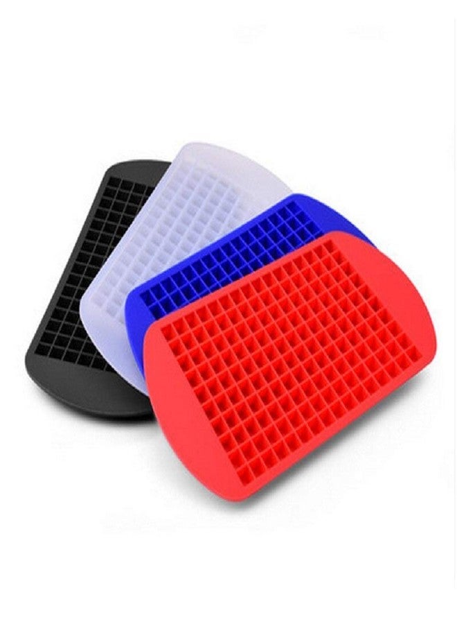 Topinon Mini Silicone Ice Cube Trays, 160 Grids Food Grade Small Ice Trays (3 Pcs- Multi Color) - Image 1